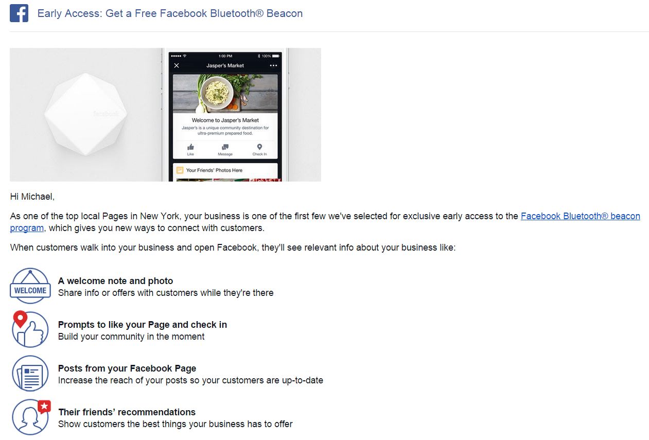 Facebook seems set to geo mobile local social spam you, as you move about your life. geomolosospam